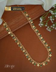 KY1011831 -  Gold Plated Kaashu coin & Nagapadam Mala Long Necklace