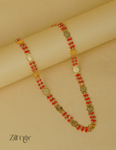 Gold Plated Lakshmi Coin Long Chain SG10057 (color option) 2-Zilmor