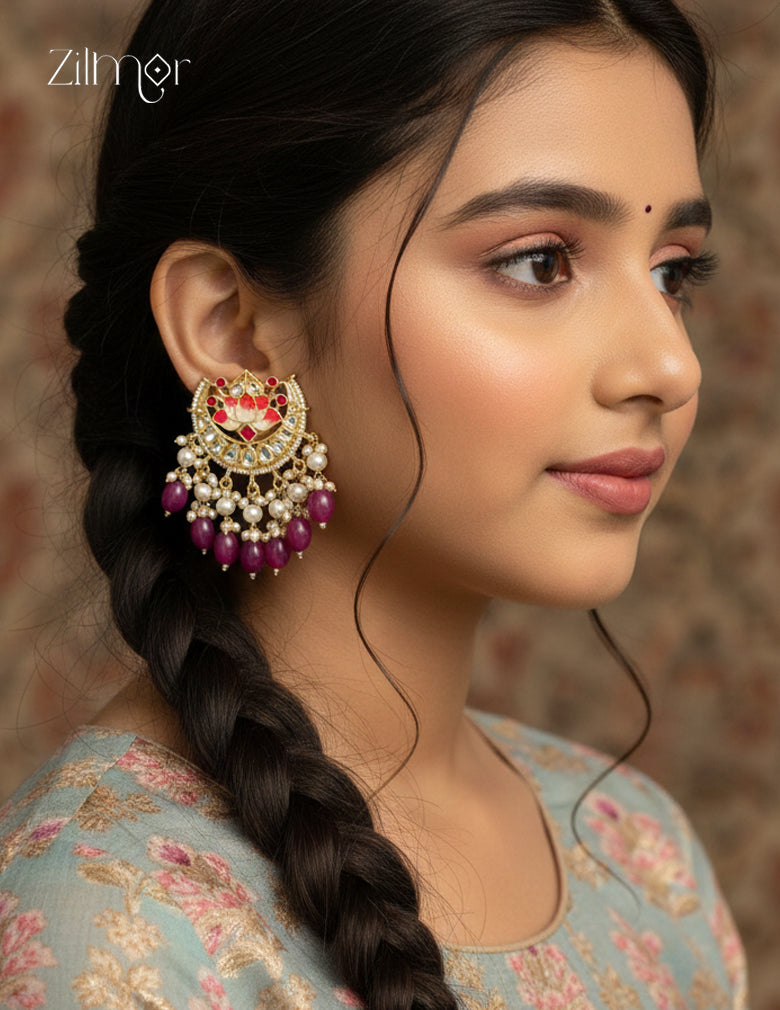 Moon Chandbali Earrings - CL1012303