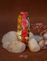 BH1011894- Premium Antique Lotus Bangle 1-Zilmor