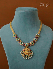 Traditional Kemp Stone Lakshmi Necklace - CL1012234