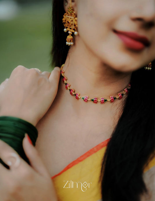 SN1011337 - Premium Kemp Lotus Necklace Earrings Set 4-Zilmor