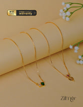 KY1011754 - Simple Kaashu & Ad stone Pendant Necklace Combo 1-Zilmor