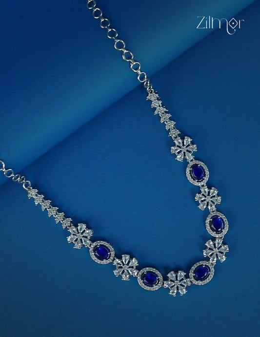 Silver Plated AD Stone Necklace - CL1012292