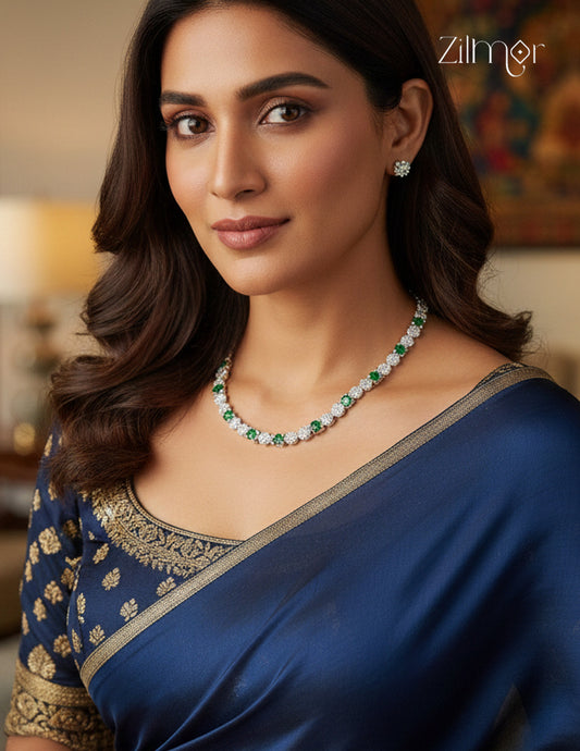 Silver Plated AD Stone Necklace - CL1012291