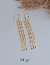 KT1011149 -Gold Toned Long Earrings for Women 1-Zilmor