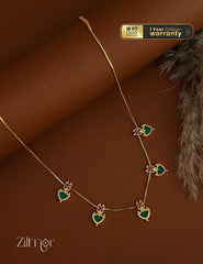 PP1011982-  Gold Plated Kerala Traditional Invisible  Palakka Necklace