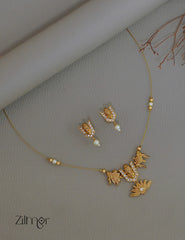 SN1011792 - Perumal pendant with Invisible Necklace Earrings Set 2-Zilmor