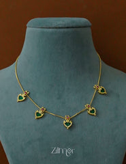 PP1011982-  Gold Plated Kerala Traditional Invisible  Palakka Necklace