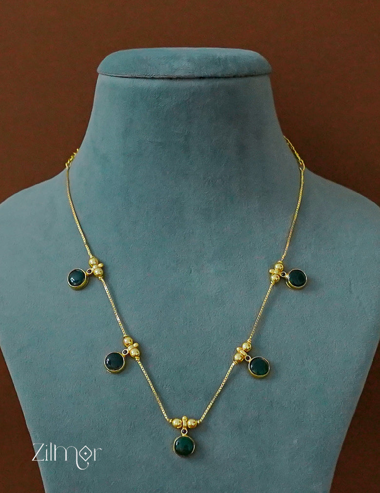 PP1011915- Gold tone Double Side Lakshmi Kaashu &Palakka Necklace (2 in 1 Necklace) 4-Zilmor