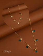 PP1011915- Gold tone Double Side Lakshmi Kaashu &Palakka Necklace (2 in 1 Necklace) 1-Zilmor