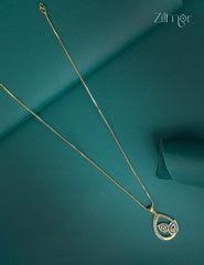 18k Gold Plated Anti-Tarnish AD Stone Pendant Simple Necklace (color option) - CL1012262