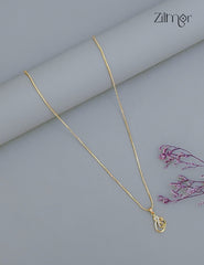 18k Gold Plated Anti-Tarnish AD Stone Pendant Simple Necklace - CL1012226