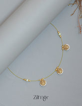 SN1011717- AD Stone with Hanging Lakshmi Pendant Invisible Necklace 1-Zilmor