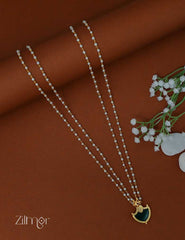 KY1011959- Premium Pearl Necklace with Palakka Pendant 2-Zilmor