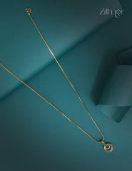 18k Gold Plated Anti-Tarnish AD Stone Pendant Simple Necklace (color option) - CL1012272