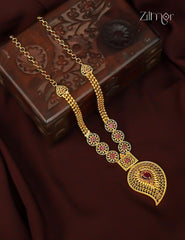 Premium Antique AD Stone Long Bridal Necklace - CL1012231
