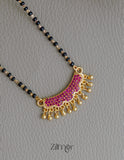 SR100559 - Gold Plated AD Stone Pendant Traditional Mangalsutra Necklace (color option) 3-Zilmor