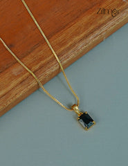 18k Gold Plated Anti-Tarnish Simple Pendant Necklace Earring Set - CL1012235