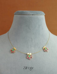 SN1011740 - Kemp Lotus Pendant Hanging Invisible Necklace 2-Zilmor