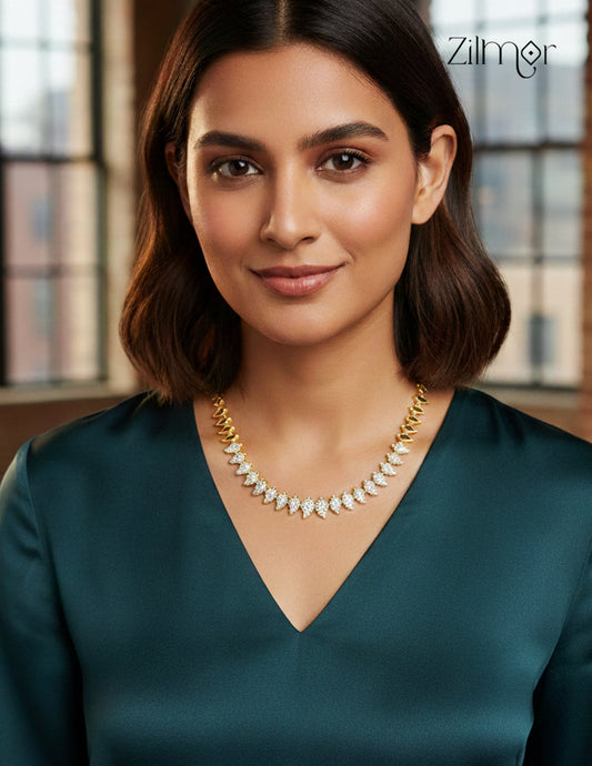 Premium Antique AD Stone Necklace - CL1012256