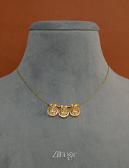 SN1011719 - AD Stone with Hanging Lakshmi Pendant Invisible Necklace 3-Zilmor