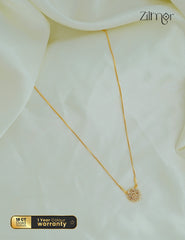 Gold Tone AD Stone Simple Necklace (color option) - ZR1012208