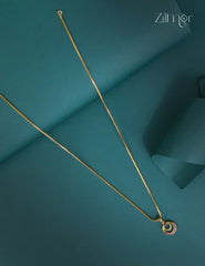 18k Gold Plated Anti-Tarnish AD Stone Pendant Simple Necklace (color option) - CL1012272