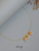 SN1011719 - AD Stone with Hanging Lakshmi Pendant Invisible Necklace 1-Zilmor