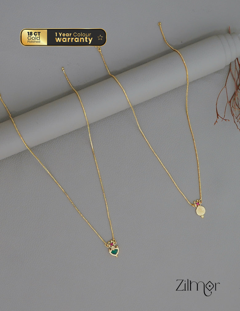 KY1011778 - Palakka & Kaashu Pendant Necklace Combo (color option) 1-Zilmor
