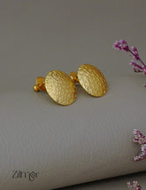 AS1011860 - Gold Circle Stud Earrings 1-Zilmor
