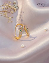 AD Stone Vanki V-Shaped Ring - BH1012209