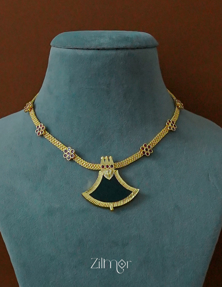 ZR1011932- Gold Plated Kerala Traditional Palakka Necklace 2-Zilmor