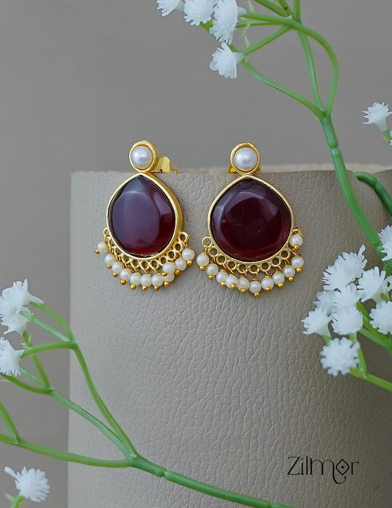 ZA1011878 - Golden Pearl Drop Earrings (color option) 2-Zilmor