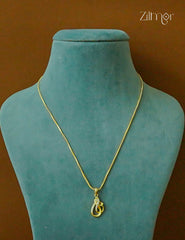 18k Gold Plated Anti-Tarnish AD Stone Pendant Simple Necklace - CL1012226