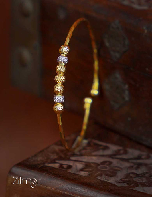 PP1011943- Gold Plated Adjustable Ball Bracelet Bangle 1-Zilmor