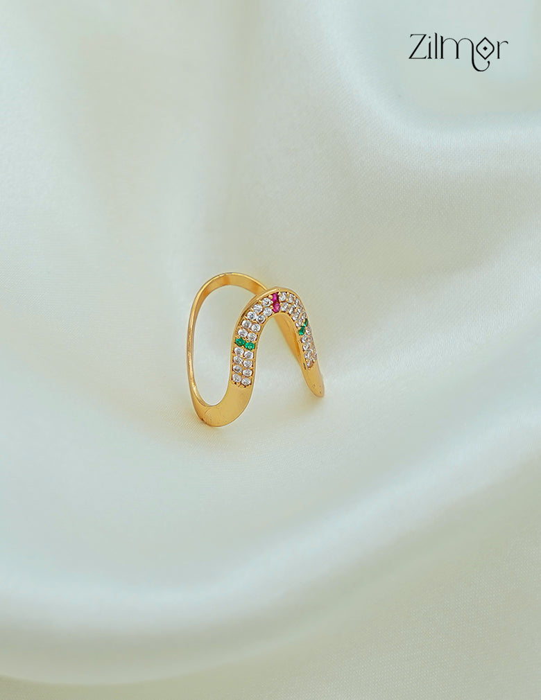 AD Stone Vanki V-Shaped Ring - BH1012209