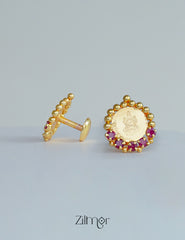 PP101862 -Gold Plated Kaashu Lakshmi Jumkha Earrings 2-Zilmor