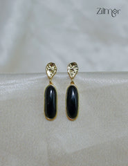 18K Gold Plated Designer Glossy Stone Hanging Earrings (color option) - ZP1012182