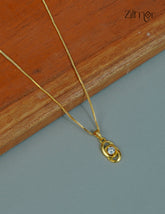 18k Gold Plated Anti-Tarnish AD Stone Pendant Simple Necklace - CL1012245