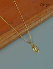 18k Gold Plated Anti-Tarnish AD Stone Pendant Simple Necklace - CL1012245