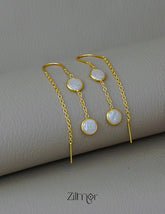 AS1011858 - Thread and Needle Pearl Earrings 1-Zilmor