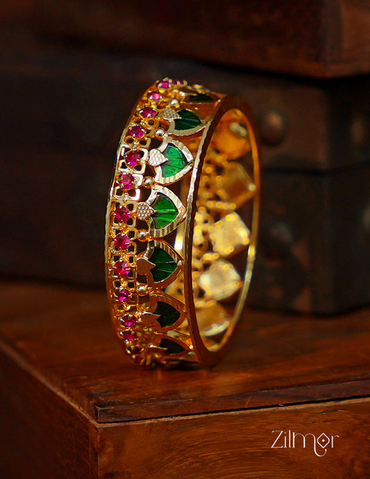 SG1011890 - Gold Plated Palakka Statement Bangle 1-Zilmor