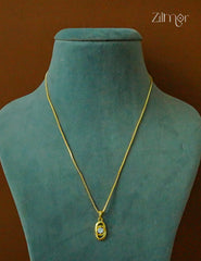 18k Gold Plated Anti-Tarnish AD Stone Pendant Simple Necklace - CL1012245