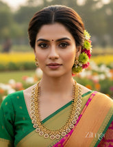 SN101492 - Premium Antique Bridal Necklace with Earrings