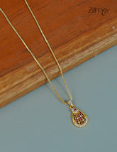 18k Gold Plated Anti-Tarnish AD Stone Pendant Simple Necklace - CL1012244