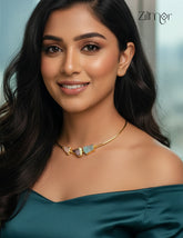 Collar Hasli with Natural Raw Stone Pendant Necklace - CL1012270