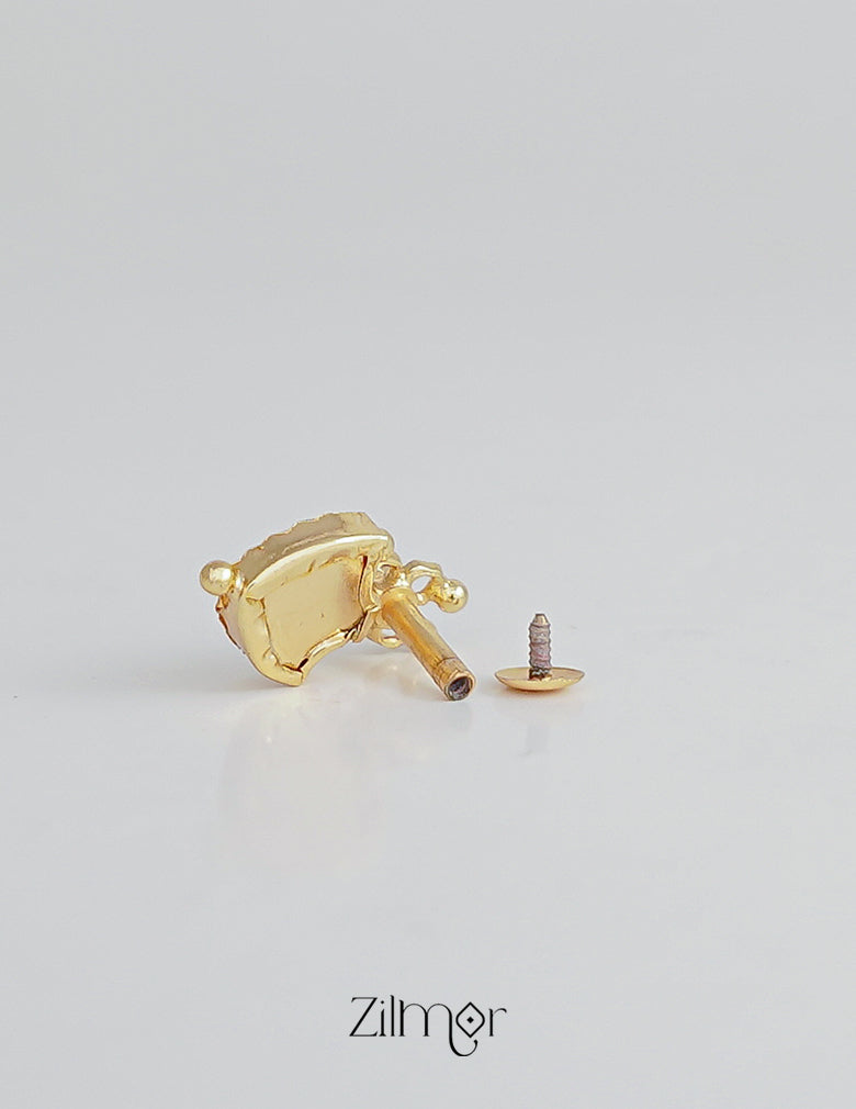 Simple Palakka Necklace Set with Matching Bangle 5-Zilmor