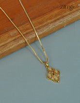 18k Gold Plated Anti-Tarnish AD Stone Pendant Simple Necklace - CL1012238