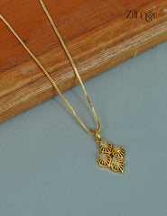 18k Gold Plated Anti-Tarnish AD Stone Pendant Simple Necklace - CL1012238